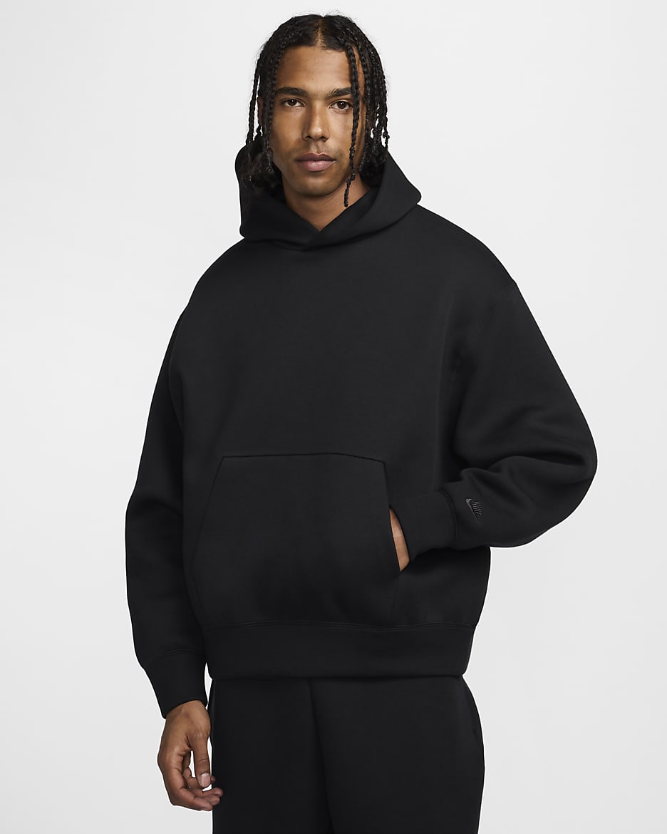 Men's nike tech fleece hoodie black best sale